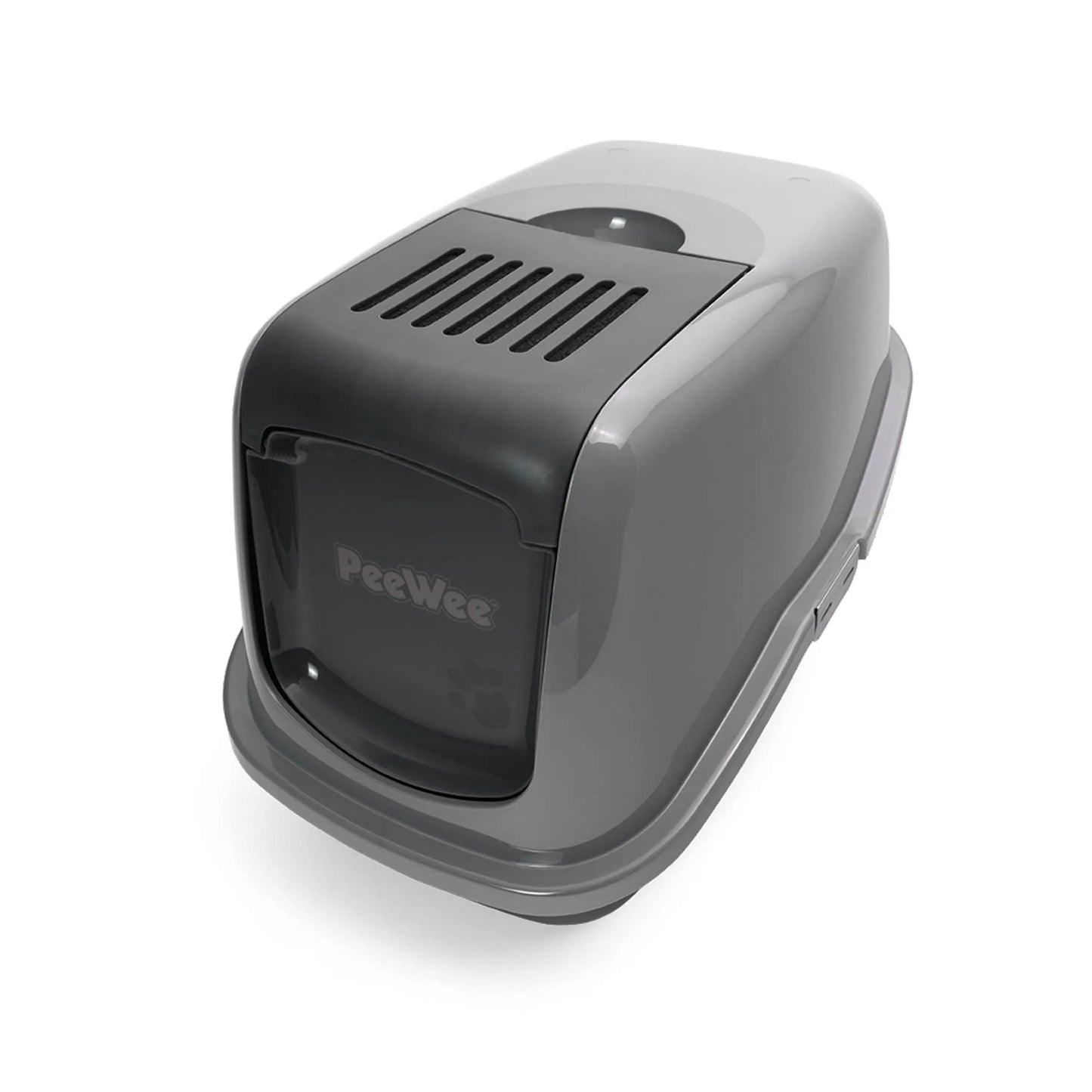 PeeWee EcoHus Katzenklo Grau – Starterpaket mit Haube & 3 kg Holzpellets