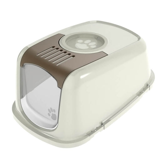 PeeWee Ersatzhaube Deckel braun Haube für PeeWee EcoDome Katzentoilette mit Öffnung für Aktivkohlefilter zur Geruchsneutralisierung.