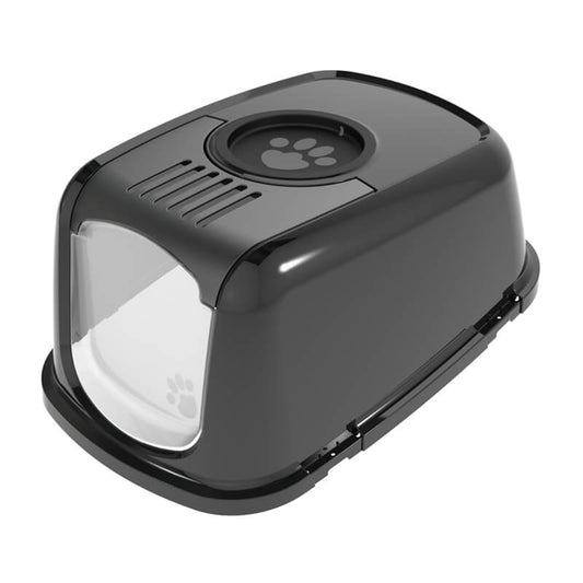 PeeWee Ersatzhaube Deckel schwarz Haube für PeeWee EcoDome Katzentoilette mit Öffnung für Aktivkohlefilter zur Geruchsneutralisierung.