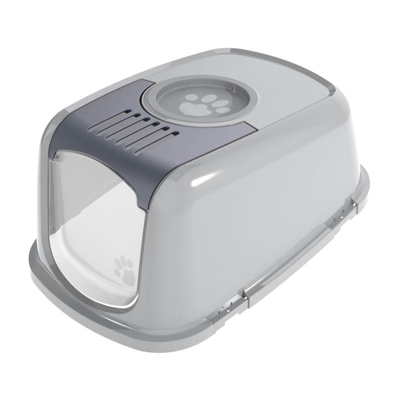 PeeWee Ersatzhaube Deckel grau Haube für PeeWee EcoDome Katzentoilette mit Öffnung für Aktivkohlefilter zur Geruchsneutralisierung.