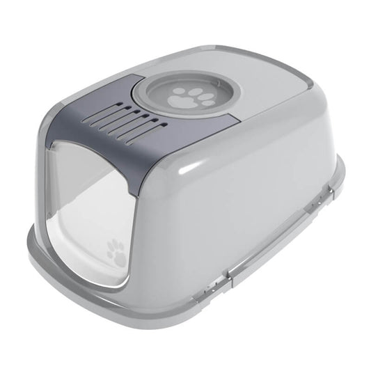 PeeWee Ersatzhaube Deckel grau Haube für PeeWee EcoDome Katzentoilette mit Öffnung für Aktivkohlefilter zur Geruchsneutralisierung.
