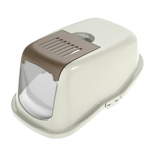 PeeWee Ersatzhaube Deckel braun Haube für PeeWee EcoHus Katzentoilette mit Öffnung für Aktivkohlefilter zur Geruchsneutralisierung