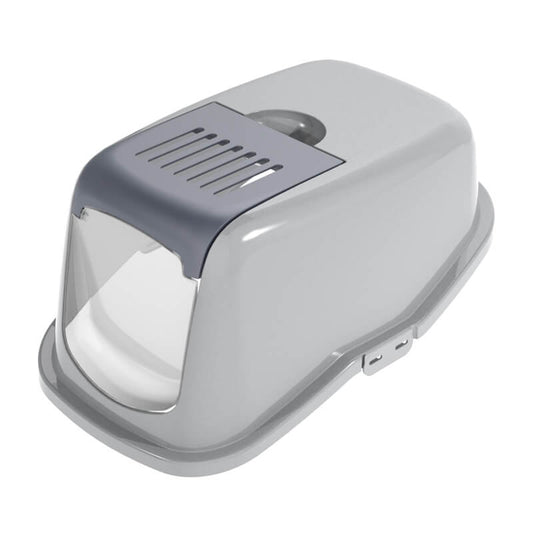 PeeWee Ersatzhaube Deckel grau Haube für PeeWee EcoHus Katzentoilette mit Öffnung für Aktivkohlefilter zur Geruchsneutralisierung