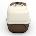 PeeWee Katzenklo EcoDome braun geschlossene XXL Katzentoilette System doppelter Boden Trennsystem