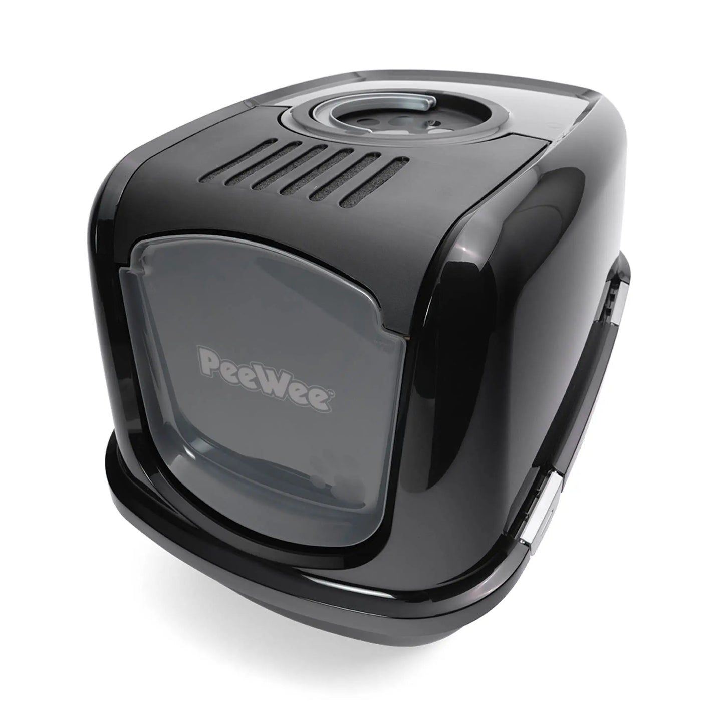 PeeWee EcoDome XXL Katzentoilette schwarz geschlossene Ansicht schräg von oben