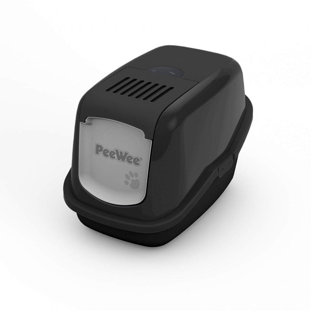 PeeWee Katzenklo EcoHus schwarz / black geschlossene Katzentoilette System doppelter Boden Trennsystem