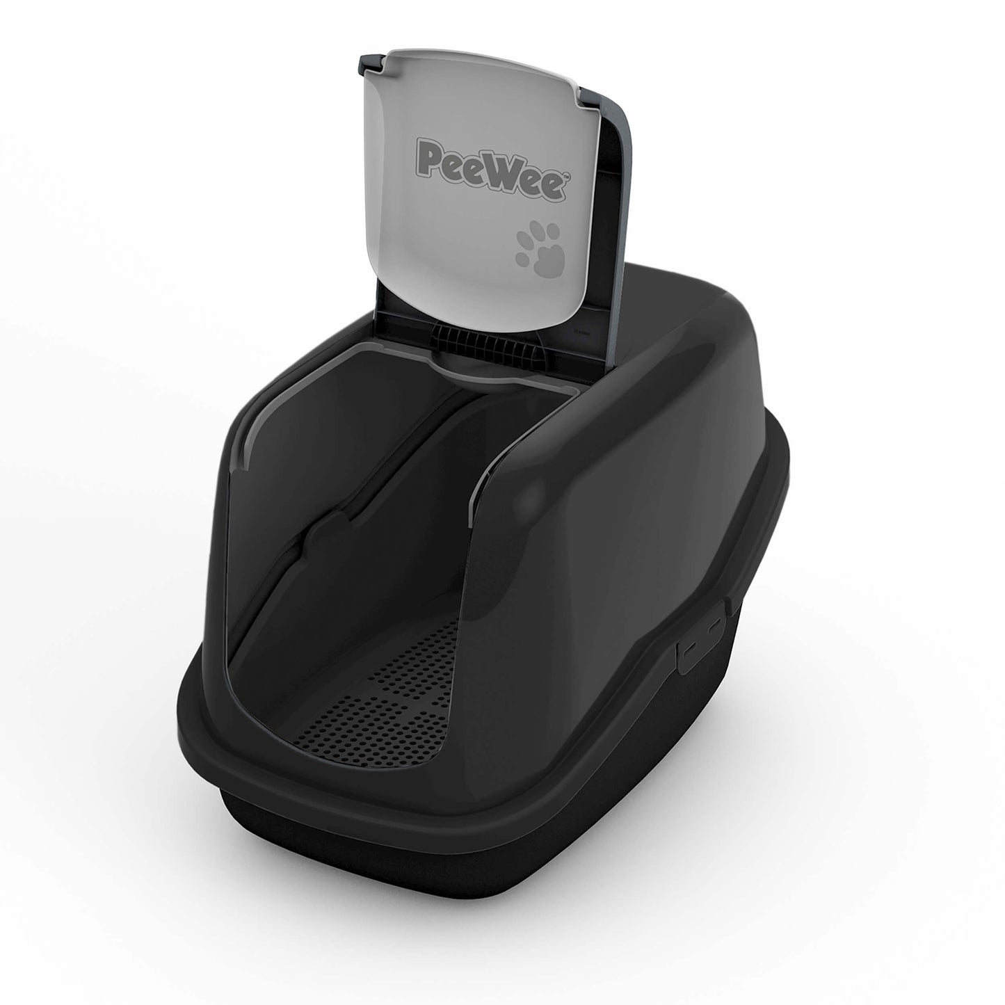 PeeWee Katzenklo EcoHus mit Haube geschlossen inkl. 3kg Streu Holzpellets + Schaufel