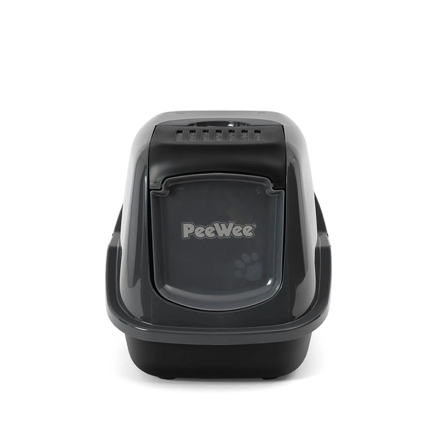 PeeWee EcoHus Katzenklo Anthrazit-Schwarz – Starterpaket mit Haube & 3 kg Holzpellets