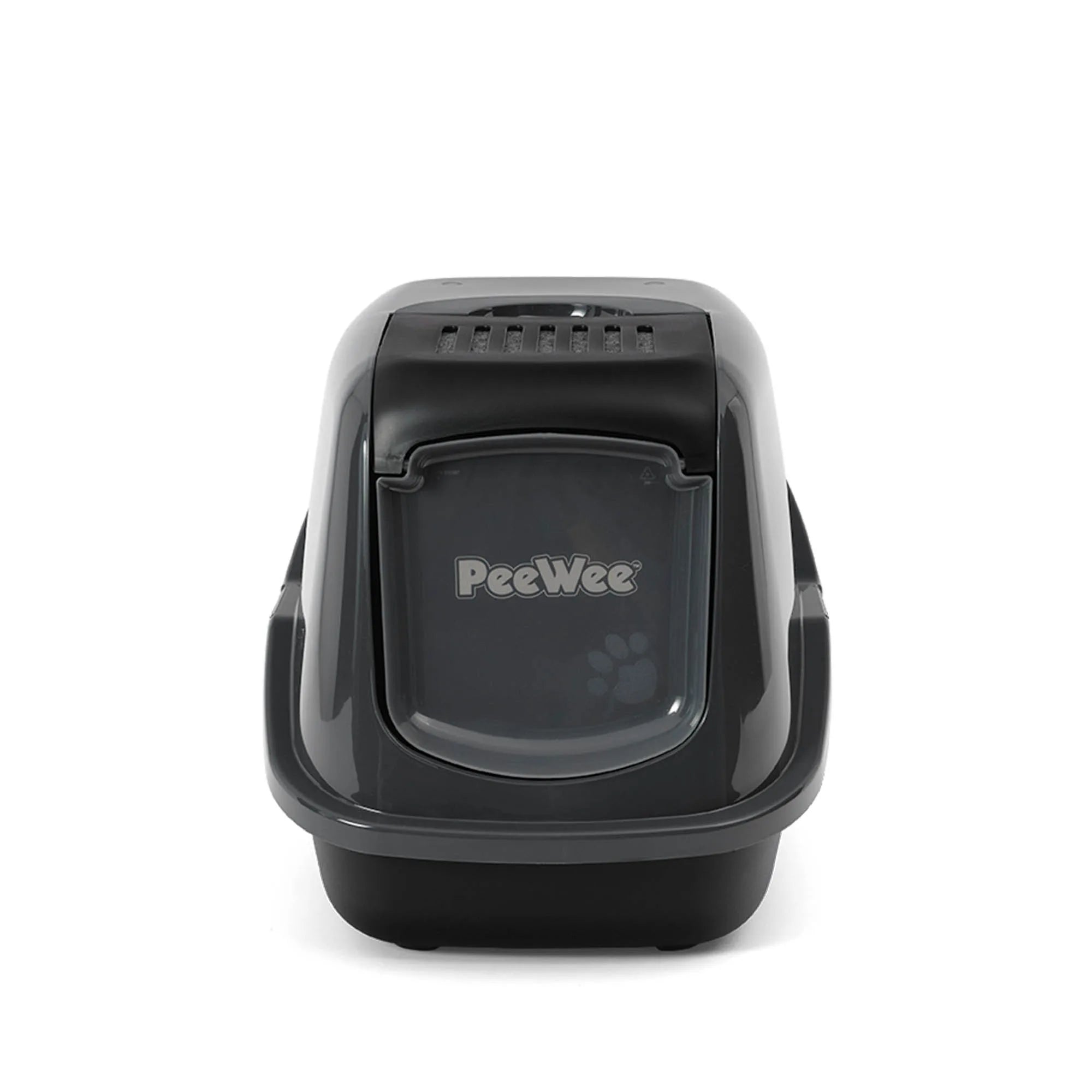 PeeWee EcoHus Katzenklo Anthrazit-Schwarz – Starterpaket mit Haube & 3 kg Holzpellets