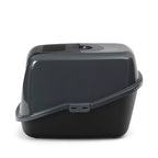 PeeWee EcoHus Katzenklo Anthrazit-Schwarz – Starterpaket mit Haube & 3 kg Holzpellets