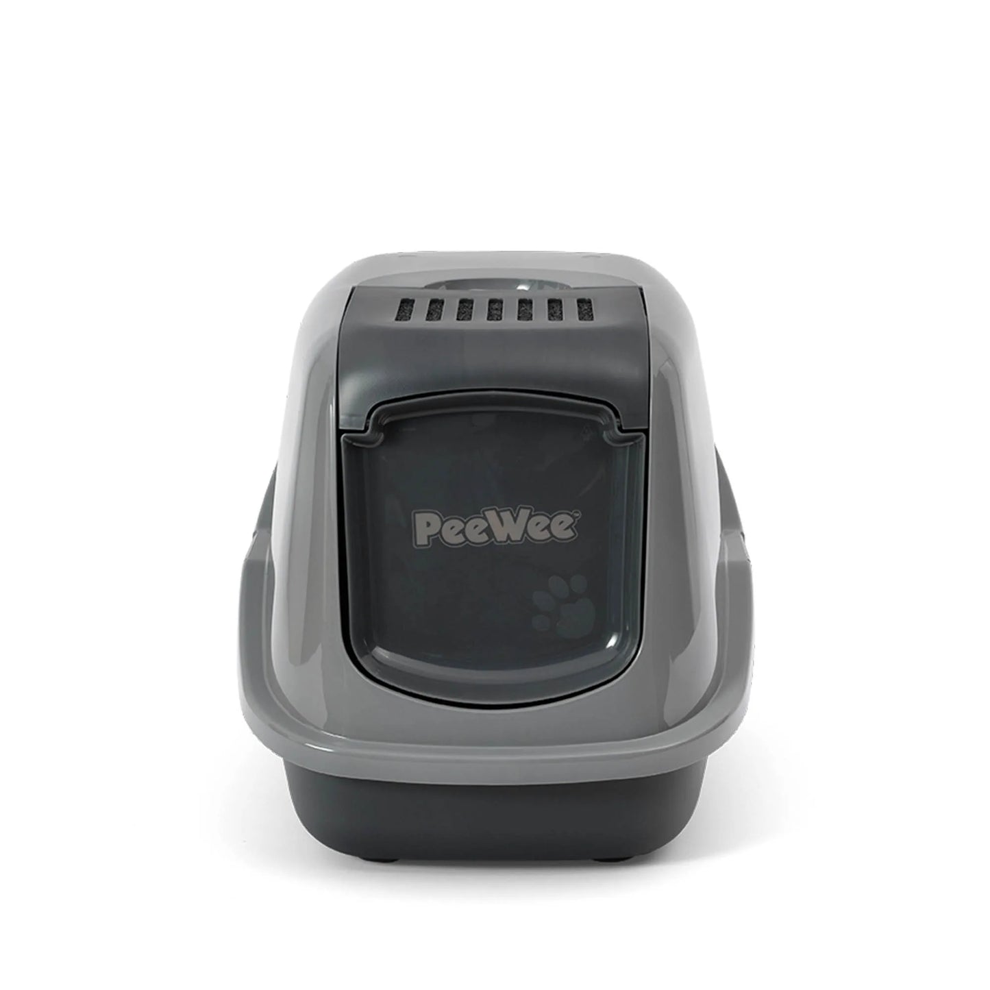 PeeWee EcoHus Katzenklo Grau – Starterpaket mit Haube & 3 kg Holzpellets