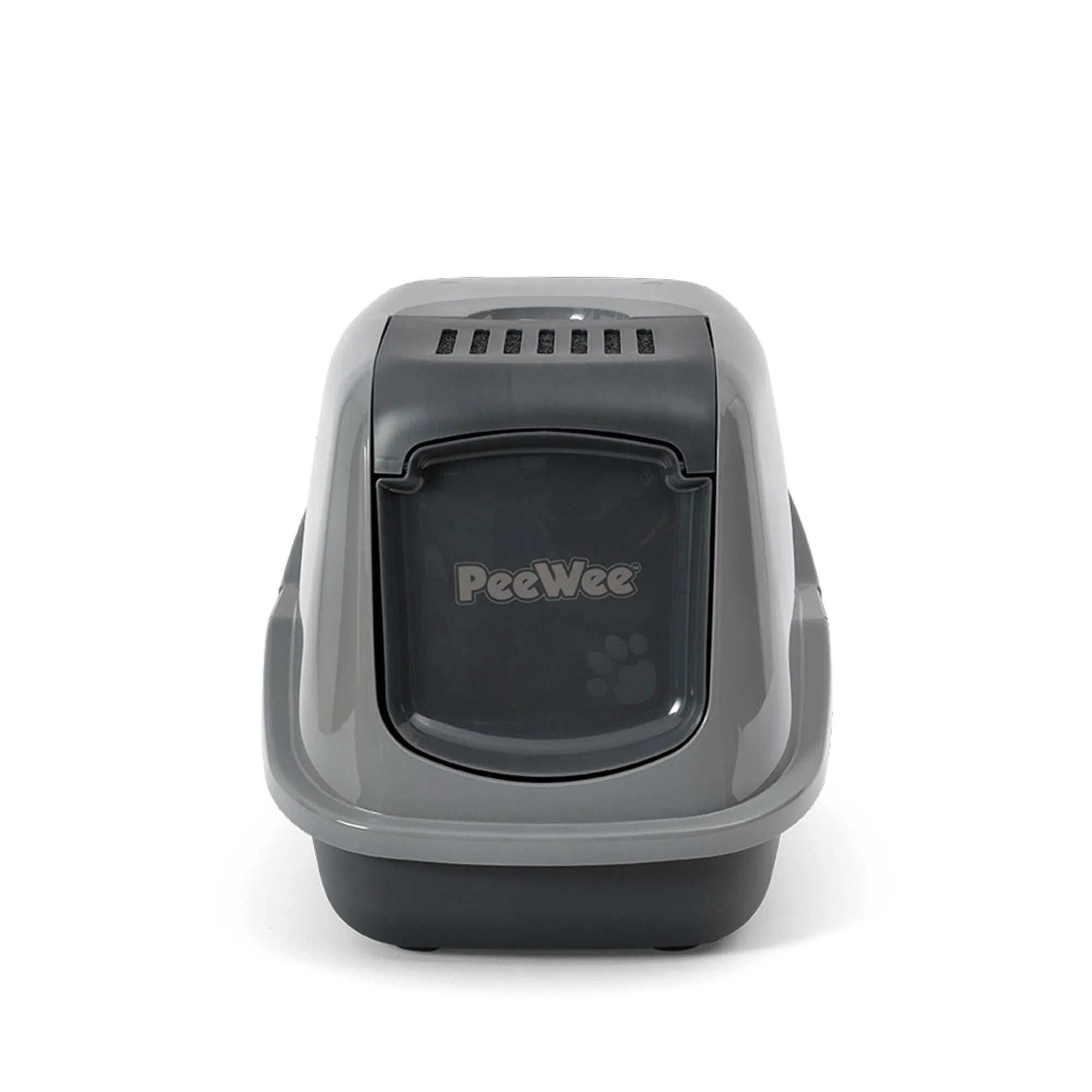 PeeWee EcoHus Katzenklo Grau – Starterpaket mit Haube & 3 kg Holzpellets