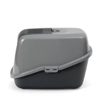 PeeWee EcoHus Katzenklo Grau – Starterpaket mit Haube & 3 kg Holzpellets