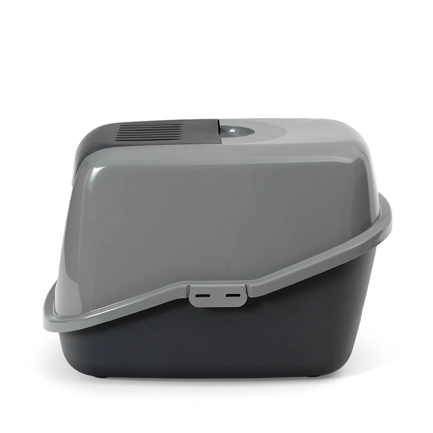 PeeWee EcoHus Katzenklo Grau – Starterpaket mit Haube & 3 kg Holzpellets