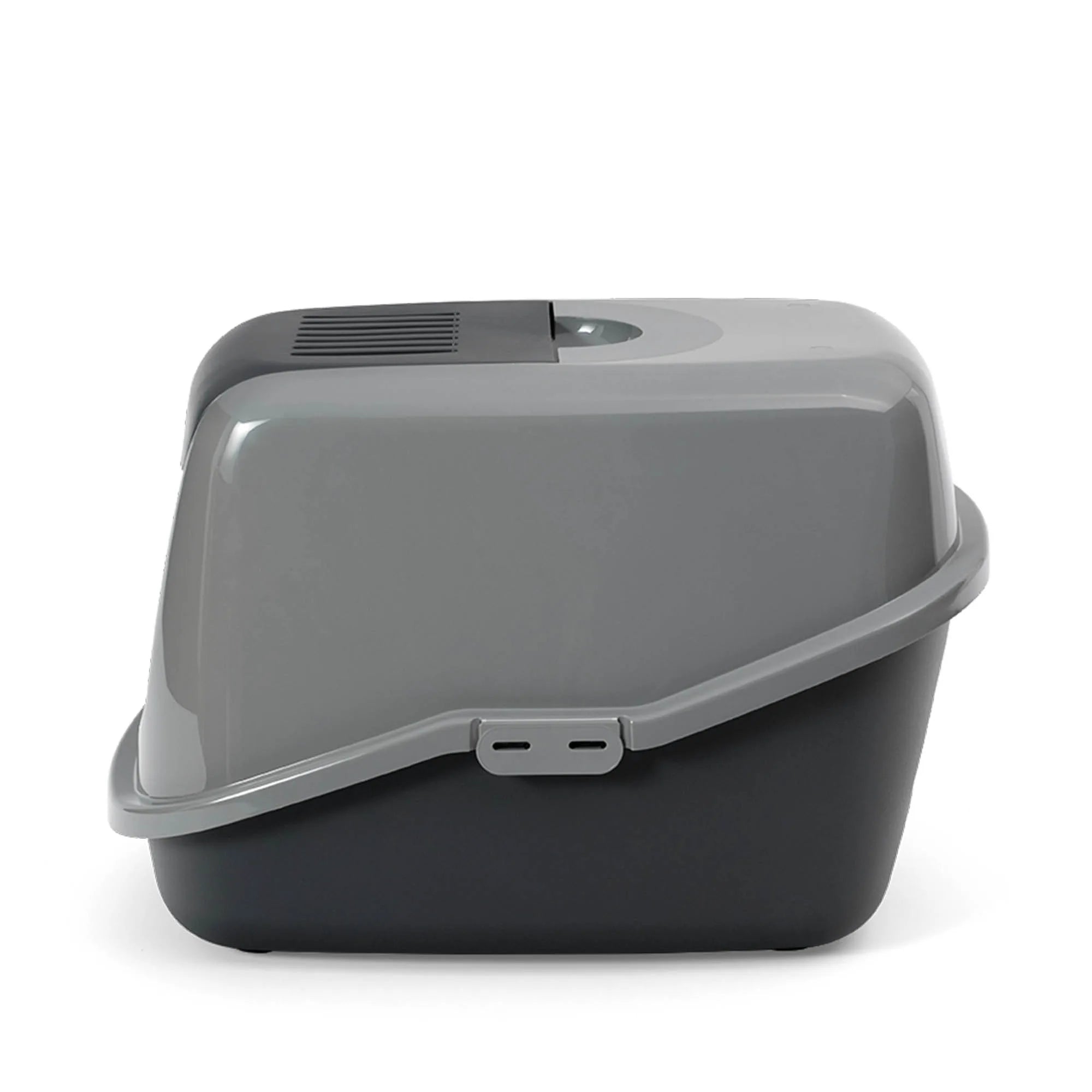 PeeWee EcoHus Katzenklo Grau – Starterpaket mit Haube & 3 kg Holzpellets