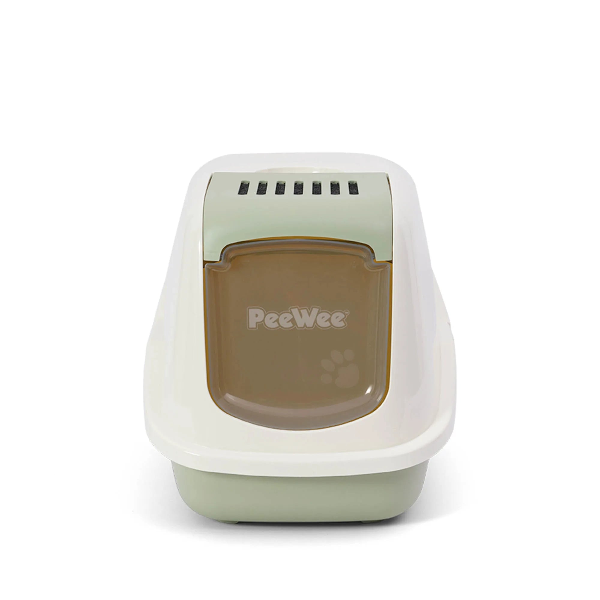 PeeWee EcoHus Katzenklo Salbeigrün – Starterpaket mit Haube & 3 kg Holzpellets