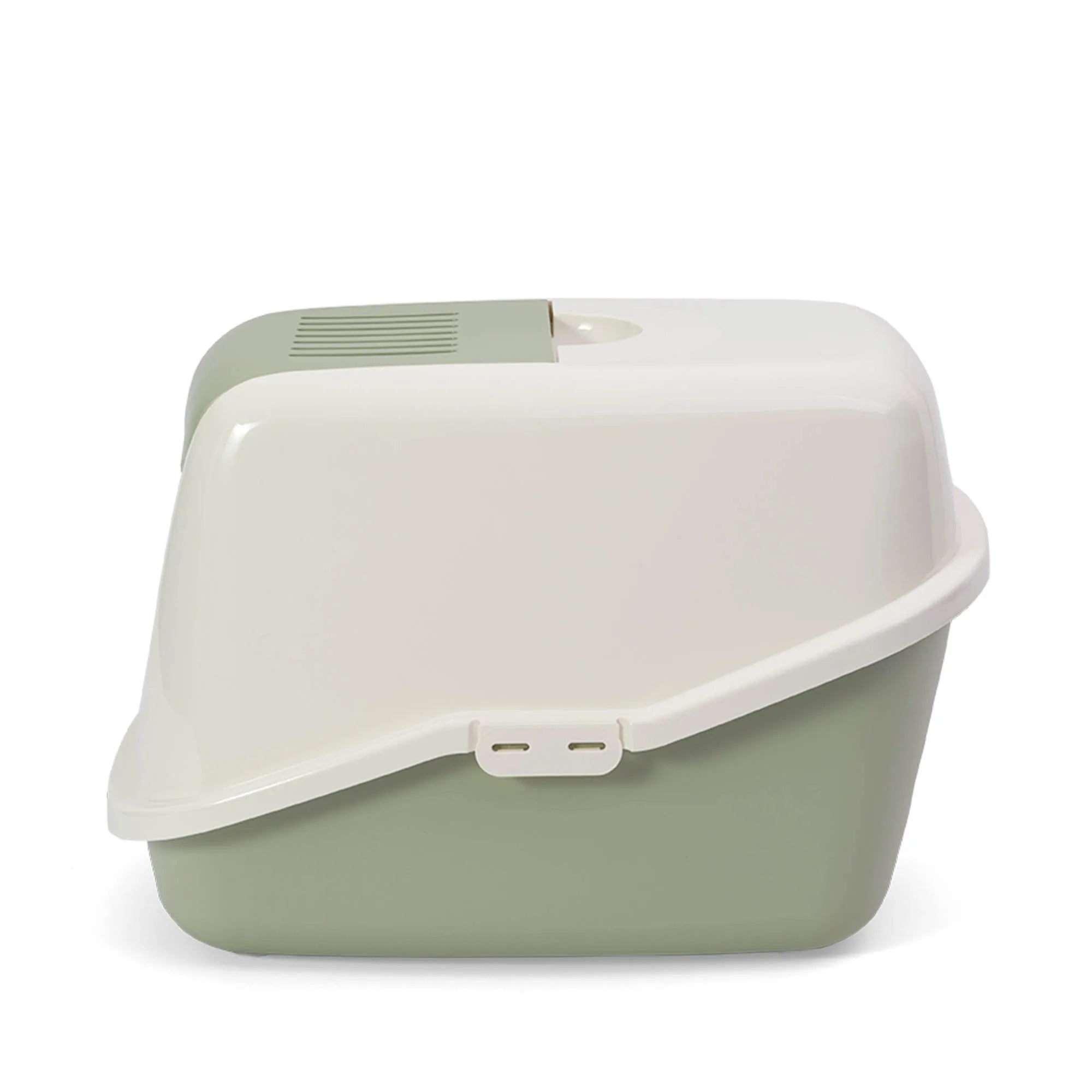 PeeWee EcoHus Katzenklo Salbeigrün – Starterpaket mit Haube & 3 kg Holzpellets