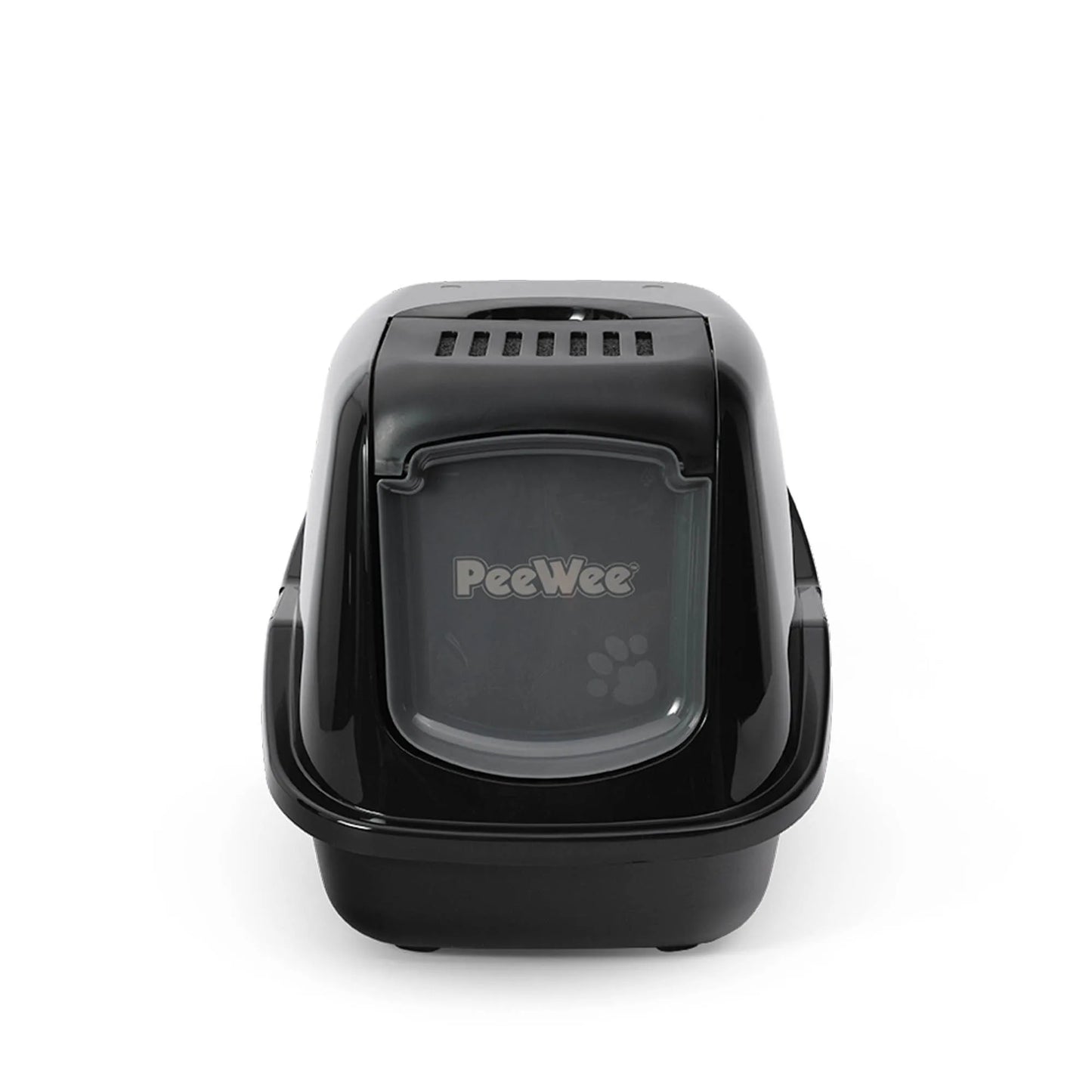 PeeWee EcoHus Katzenklo Schwarz – Starterpaket mit Haube & 3 kg Holzpellets