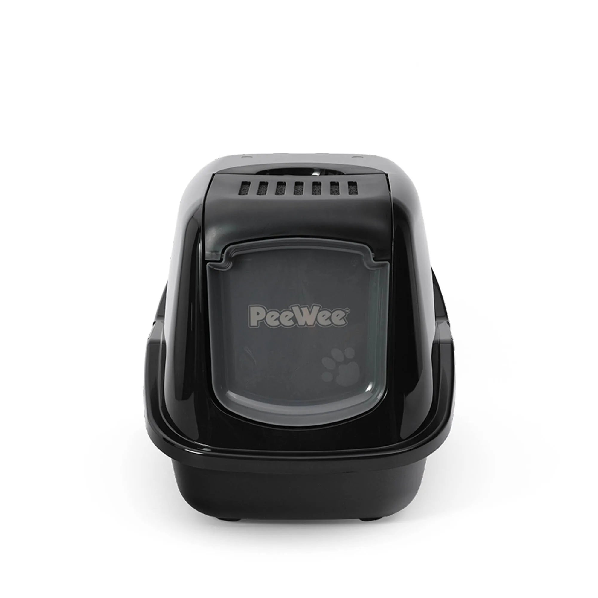 PeeWee EcoHus Katzenklo Schwarz – Starterpaket mit Haube & 3 kg Holzpellets