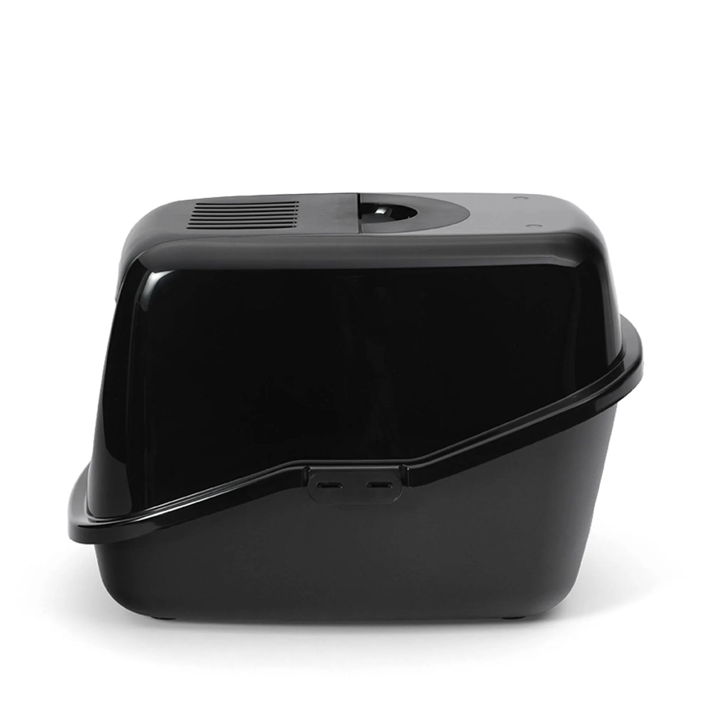 PeeWee EcoHus Katzenklo Schwarz – Starterpaket mit Haube & 3 kg Holzpellets